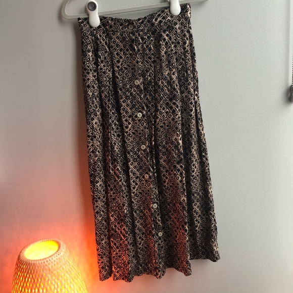 Vintage 90s front button midi skirt Size 6/M - Picture 2 of 4